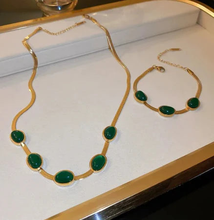 Conjunto de 3 Peças EmeraldJewelry™ para Sorte e Bem-Estar